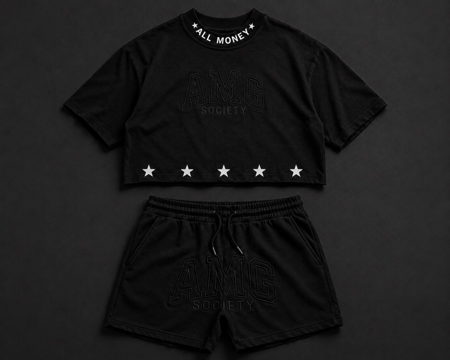AMG Society All Money Crop Set — Black
