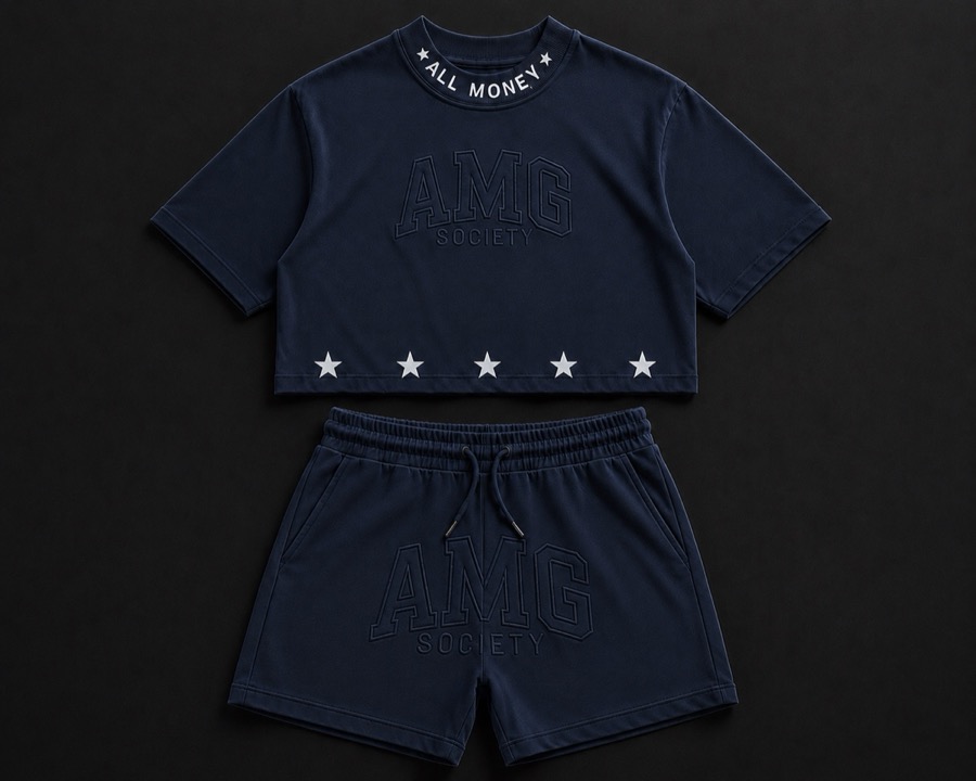 AMG Society All Money Crop Set — Navy