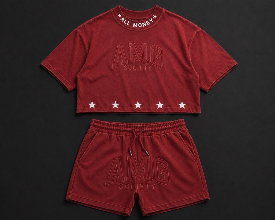 AMG Society All Money Crop Set — Red