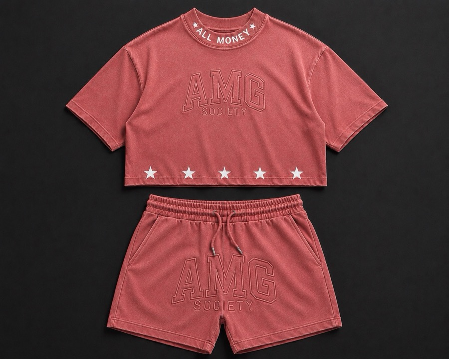 AMG Society All Money Crop Set — Dusty Rose