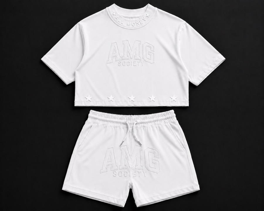 AMG Society All Money Crop Set — White