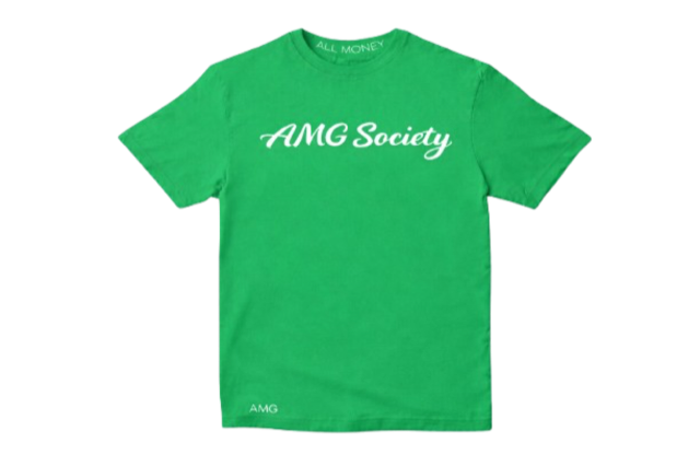 AMG Society Script Tee — Kelly Green