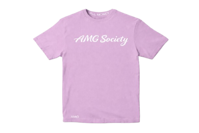 AMG Society Script Tee — Lavender