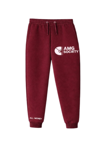 AMG Society Sweatpants — Maroon
