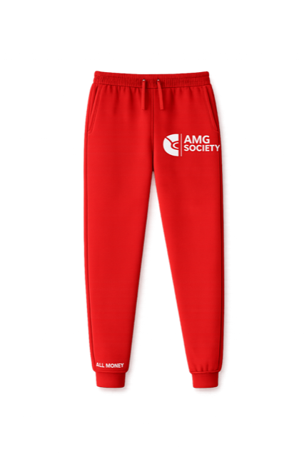 AMG Society Sweatpants — Crimson Red